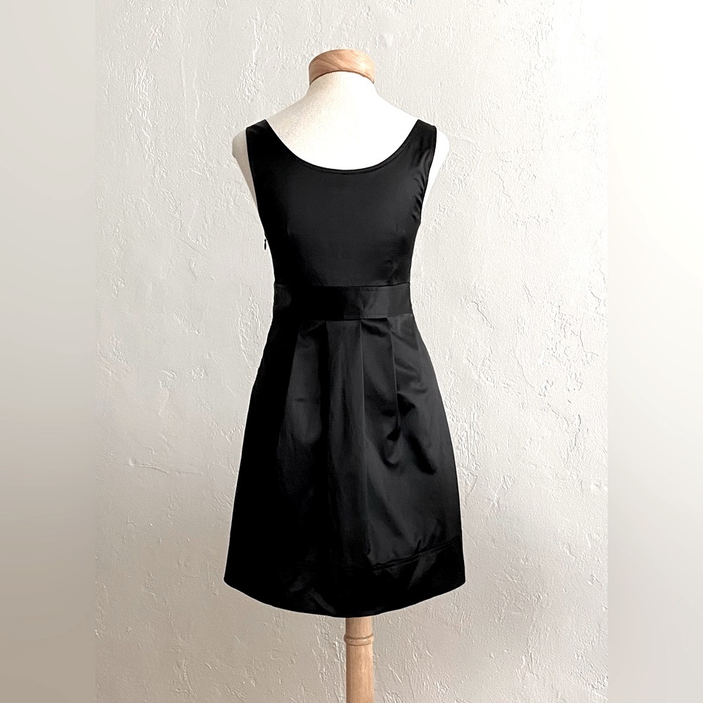 THEORY BLACK SATIN MINIDRESS MINIMALIST CHIC SIZE 2 - Picture 7 of 14